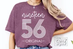 Vintage 1956 Retro SVG PNG - Hello Seventy - 70th Birthday Product Image 3