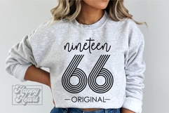 Vintage 1966 Retro SVG - Hello Sixty SVG - 60th Birthday Product Image 3