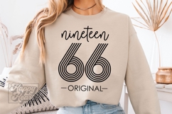 Vintage 1966 Retro SVG - Hello Sixty SVG - 60th Birthday Product Image 5