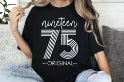 Vintage 1975 Retro SVG - Hello Fifty SVG - 50th Birthday SVG Product Image 4