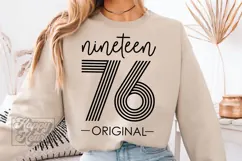 Vintage 1976 Retro SVG - Hello Fifty SVG - 50th Birthday Product Image 1