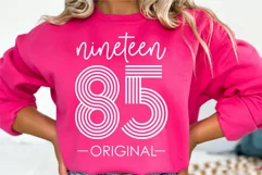 Vintage 1985 Retro SVG - Hello Forty SVG - 40th Birthday SVG Product Image 2