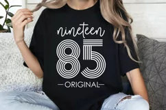 Vintage 1985 Retro SVG - Hello Forty SVG - 40th Birthday SVG Product Image 1