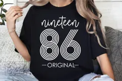 Vintage 1986 Retro SVG - Hello Forty SVG - 40th Birthday Product Image 1