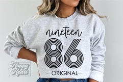 Vintage 1986 Retro SVG - Hello Forty SVG - 40th Birthday Product Image 2