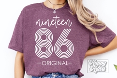 Vintage 1986 Retro SVG - Hello Forty SVG - 40th Birthday Product Image 3