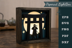 Ninja 3D Paper Lightbox SVG Product Image 1