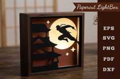 Ninja 3D Paper Lightbox SVG Product Image 1