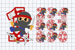 Ninja Numbers 3D SVG Product Image 2