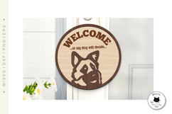 Layered Laser Cut Dog Door Signs | Funny Welcome Signs SVG Product Image 2