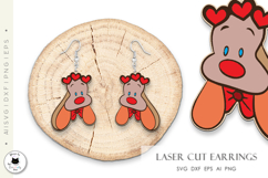Bunny Valentine Earrings Laser Cut | Love Laser Earrings Product Image 2
