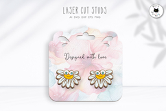 Daisy Stud Earrings | Floral Laser Cut Earrings Product Image 1