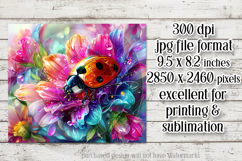 Ladybug Mousepad, Sublimation Mousepad, Floral Mousepad, d17 Product Image 2