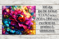 Ladybug Mousepad, Sublimation Mousepad, Floral Mousepad, d22 Product Image 2