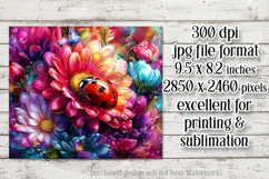 Ladybug Mousepad, Sublimation Mousepad, Floral Mousepad, d25 Product Image 2