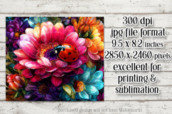 Ladybug Mousepad, Sublimation Mousepad, Floral Mousepad, d27 Product Image 2