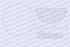 Leopard Welcome Sign SVG | Wood Round Door Hanger SVG Product Image 2