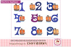 Pirate ship summer Numbers machine applique embroidery 1876 Product Image 1