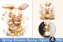 Spring Blossom Bunny Clipart Product Image 1