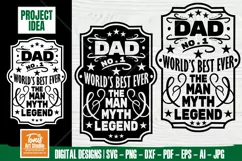 World's Best Dad, No.1 Dad SVG, The Man The Myth The Legend Product Image 1