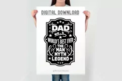 World's Best Dad, No.1 Dad SVG, The Man The Myth The Legend Product Image 2