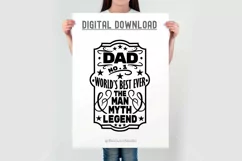 World's Best Dad, No.1 Dad SVG, The Man The Myth The Legend Product Image 3