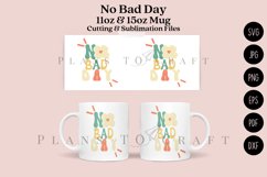 no bad day groovy quotes coffee glass wrap svg glass mug svg presized for 11oz and 15oz glass ready to cut and sublimation files
