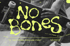 No Bones - A Textured Grunge Font Product Image 1