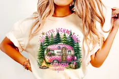 No City Lights Just Campfire Lights PNG, Camping Sublimation Product Image 3