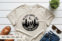No City Lights Just Campfire Nights SVG File | Camping Sign Product Image 3