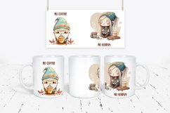 15 oz "No Coffee, No Energy" Mug Wrap - Sublimation Mug Wrap Product Image 1