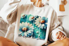All Oopsies No Daisies PNG, Boho Flowers Png, Brushstroke Product Image 2