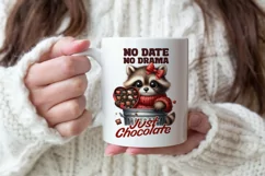 Cute Valentine's day raccoon, Sublimation PNG. Product Image 2