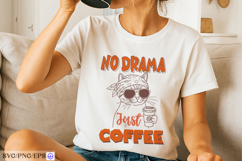 Cat Coffee Funny Hand-drawn PNG SVG Design Product Image 2