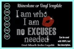 I am Who I Am Rhinestone or Vinyl SVG Shirt Template Product Image 1