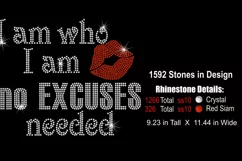 I am Who I Am Rhinestone or Vinyl SVG Shirt Template Product Image 2