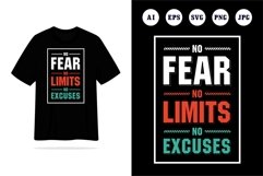 No Fear No limts No Escuses, shirt design, vector Product Image 1