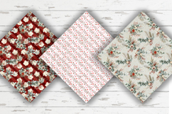 Christmas Digital Paper, Winter Floral Seamless Patterns Product Image 2