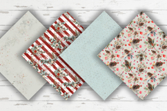 Christmas Floral Digital Paper, Berries and Pine Patterns Product Image 4