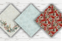 Christmas Floral Digital Paper, Berries and Pine Patterns Product Image 6