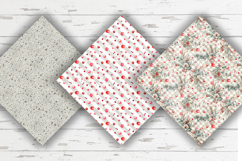 Christmas Digital Paper, Winter Floral Seamless Patterns Product Image 2
