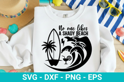 No one likes a shady beach - Summer SVG Design Product Image 1