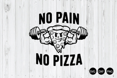 No Pain No Pizza SVG, Funny Gym Pizza SVG Product Image 1