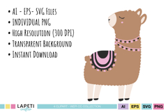 No Prob Llama typography with stylish llama illustration for apparel projects
