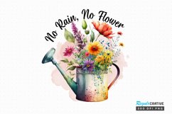 No rain no flower Sublimation PNG Product Image 1