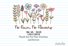 Flower PNG, No Rain No Flowers PNG, Flower Shirt PNG Product Image 9