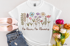 Flower PNG, No Rain No Flowers PNG, Flower Shirt PNG Product Image 2