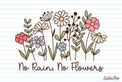 Flower PNG, No Rain No Flowers PNG, Flower Shirt PNG Product Image 2