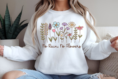Flower PNG, No Rain No Flowers PNG, Flower Shirt PNG Product Image 7