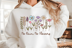 Flower PNG, No Rain No Flowers PNG, Flower Shirt PNG Product Image 1